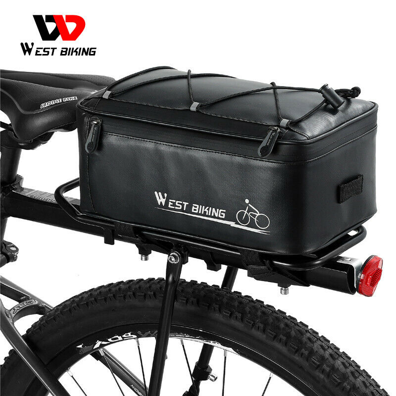 Bicycle Rear Shelf Bag 8L Large Capacity Bag MTB Saddle Pannier Bag Kit W/Cover