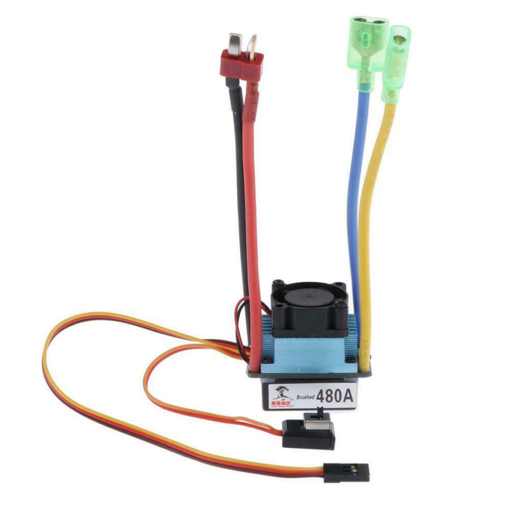 2x 480A Waterproof Brushed ESC Regler for 540 550 775 Motor Accessories