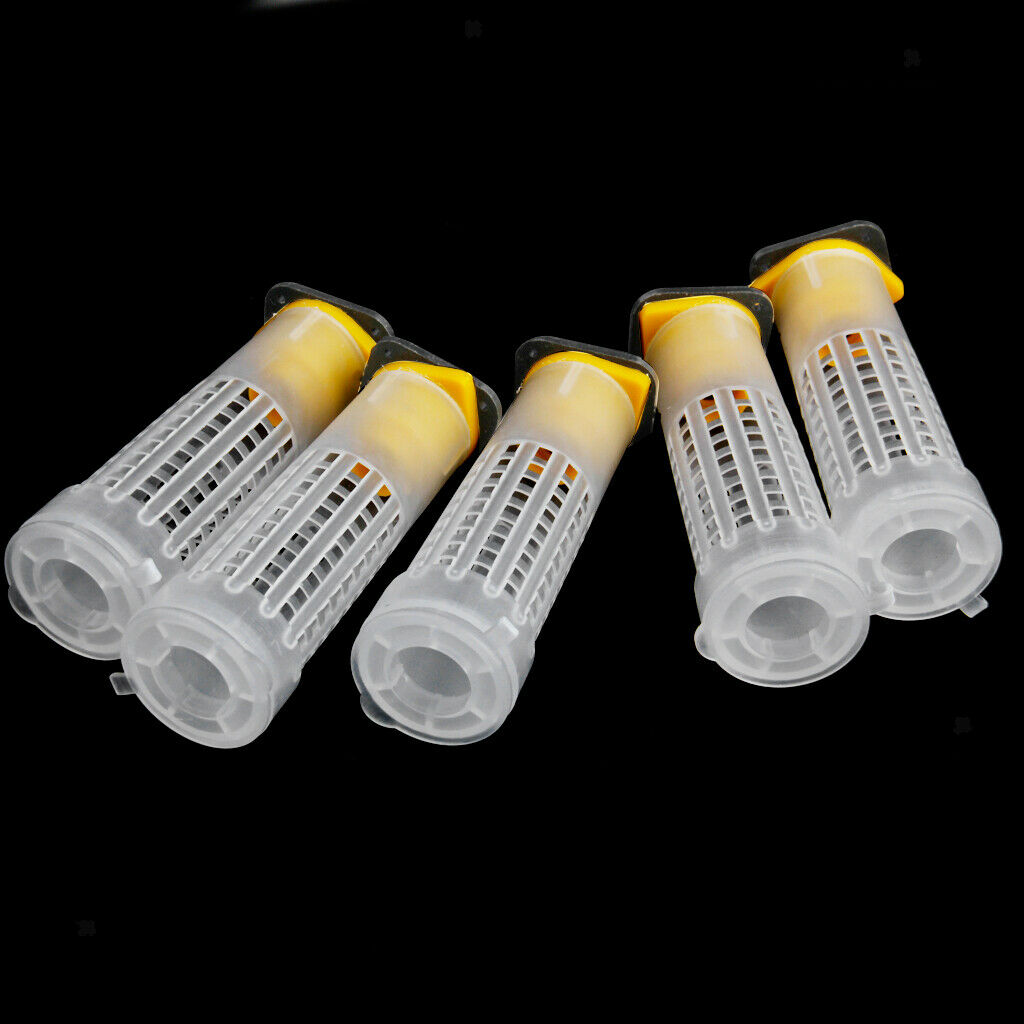50x Beekeeping Queen Bee Hair Roller Cages +Cell Cup Holder and Cell Fixture