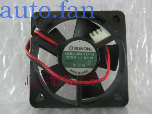 For 1pcs SUNON KDE0505PFB1-8 DC5V 0.9W 5CM 5010 2-wire cooling fan