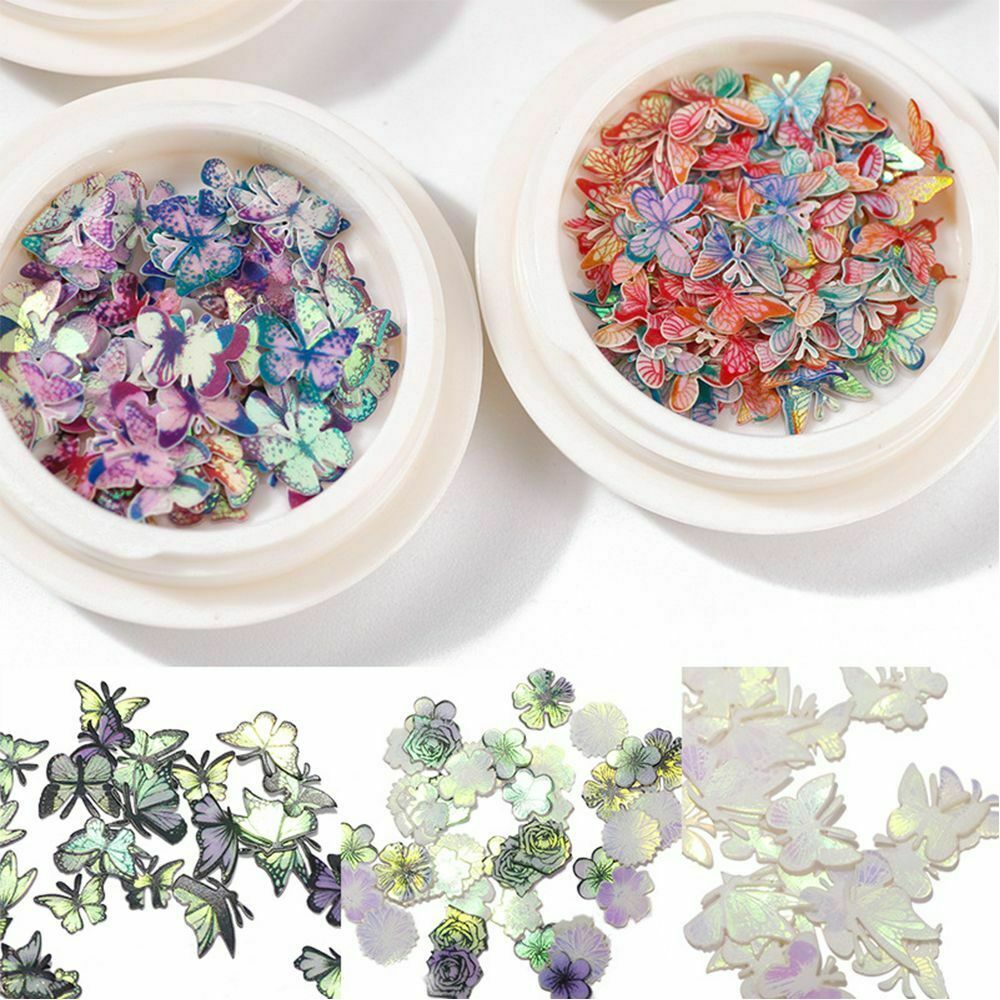 Pattern Wood Pulp Flakes Nail Paillettes Ultrathin Holographic Nail Art Sequins