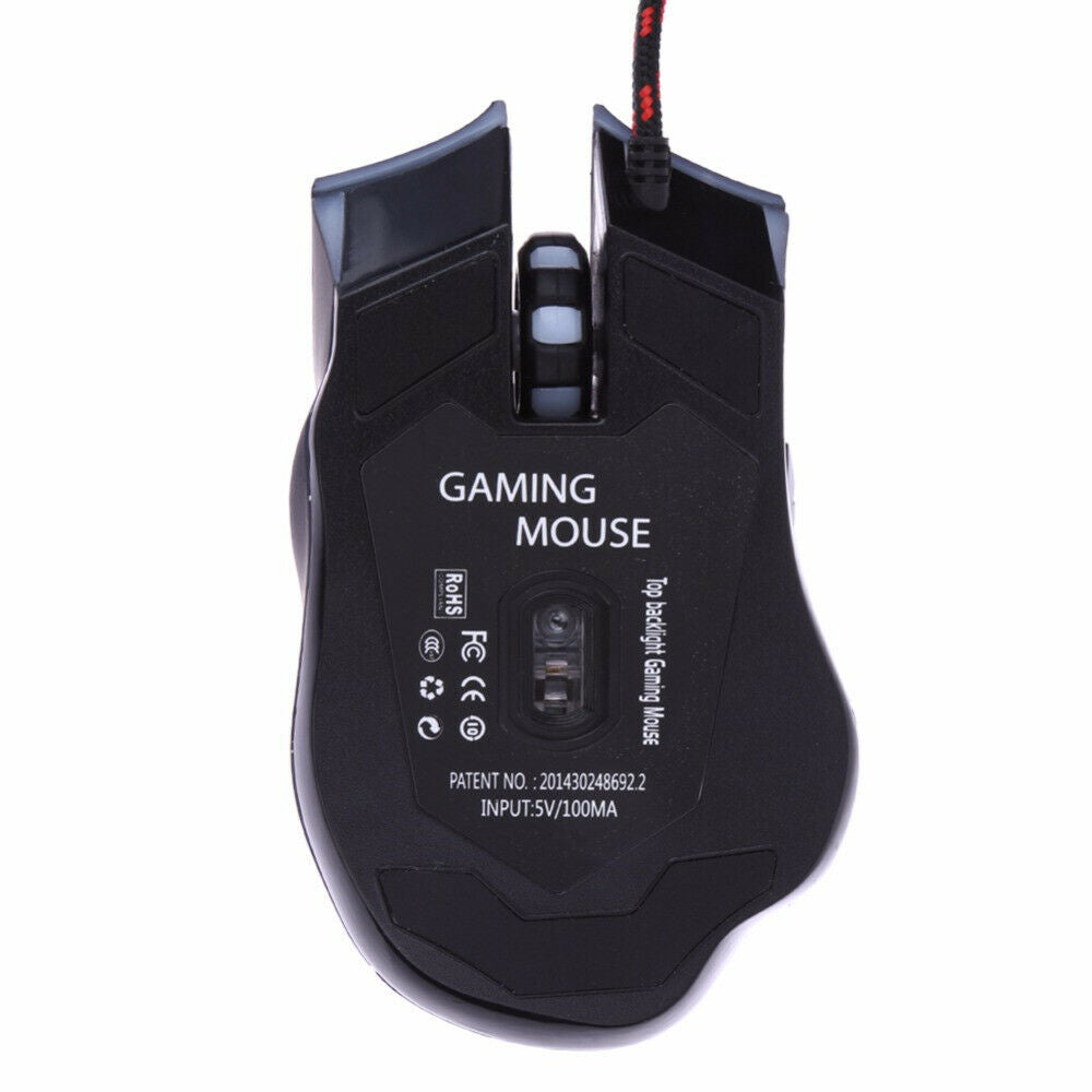 USB Wired LED Light Optical Gaming Mouse For Computer PC Gamer Backlight Mice