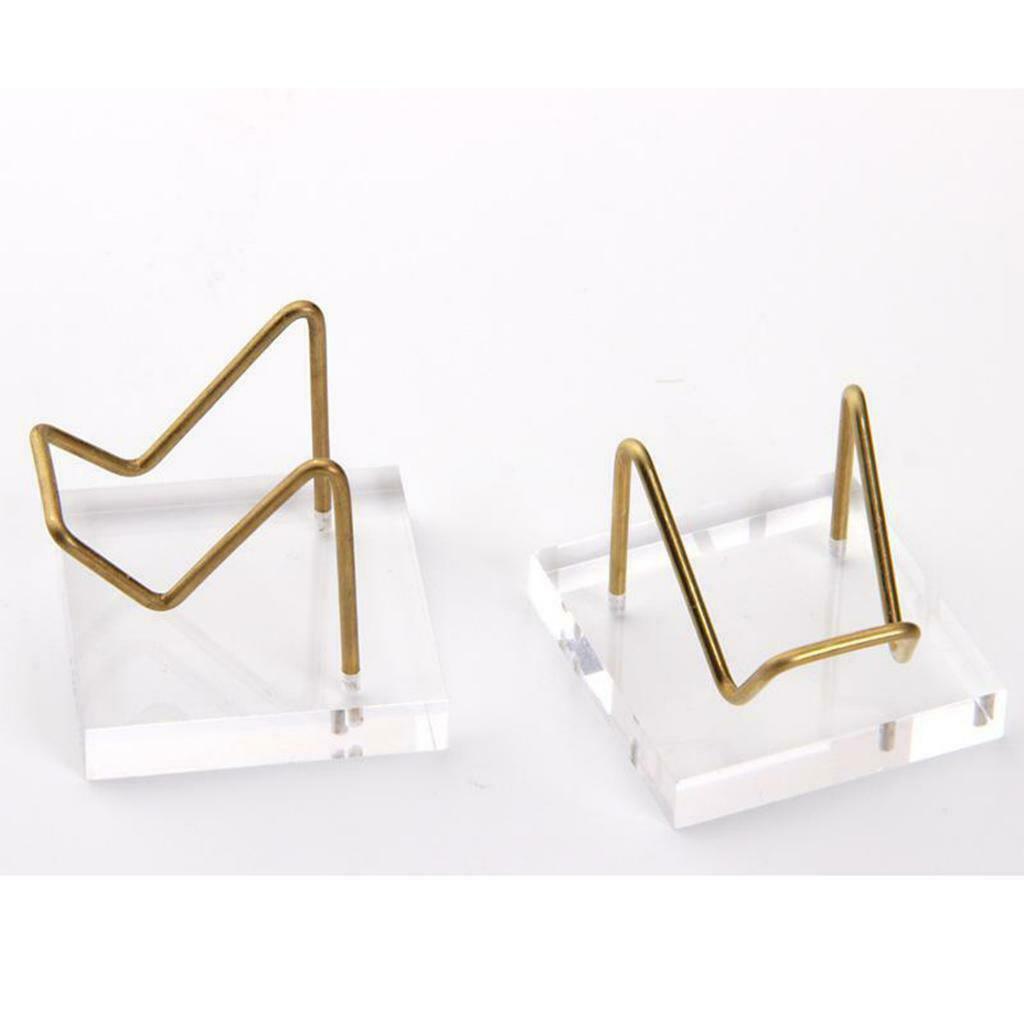2x Clear Display Stand For Mineral Specimens Ore Fossil Crystal Ball Holder