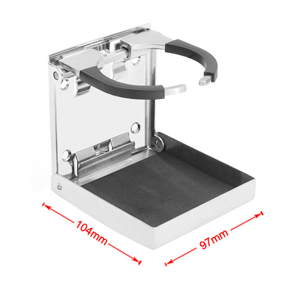Stainless Steel Collapsible Folding Drink Holder for Marine/Boat/Caravan/Car