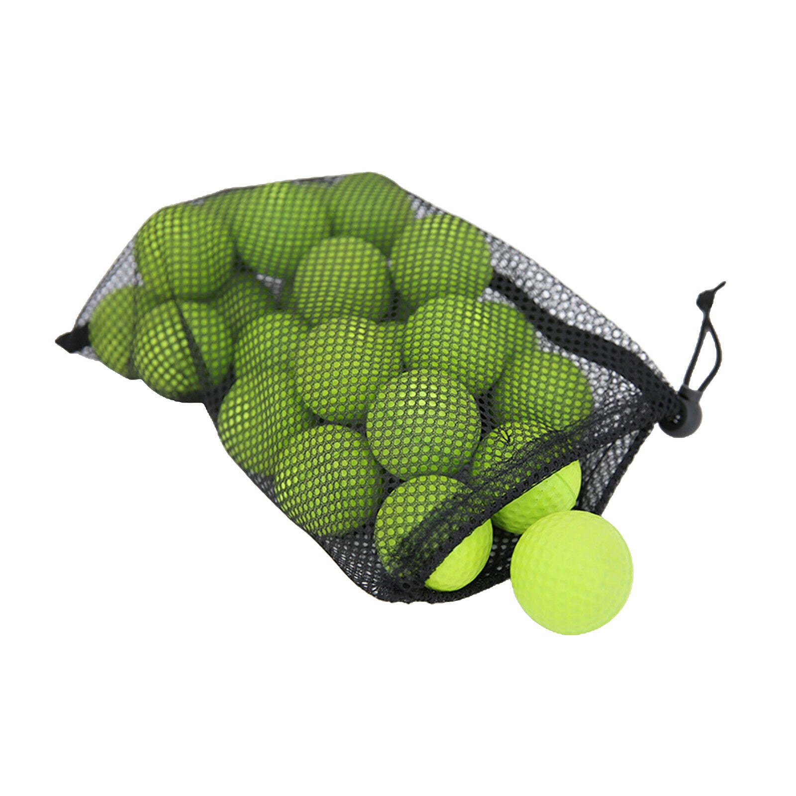 24pcs Golf Dimple Foam Practice Balls Green Soft Elastic Training Golf Balls