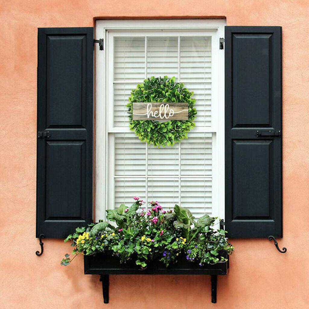 Hello Painted Wood Plaque DIY Farmhouse Home Decor for Door Cafe