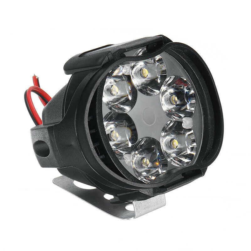 2PCS 12V Motorcycle LED Driving Fog Lights Off Road Dirt Bike Work Lights Lamp