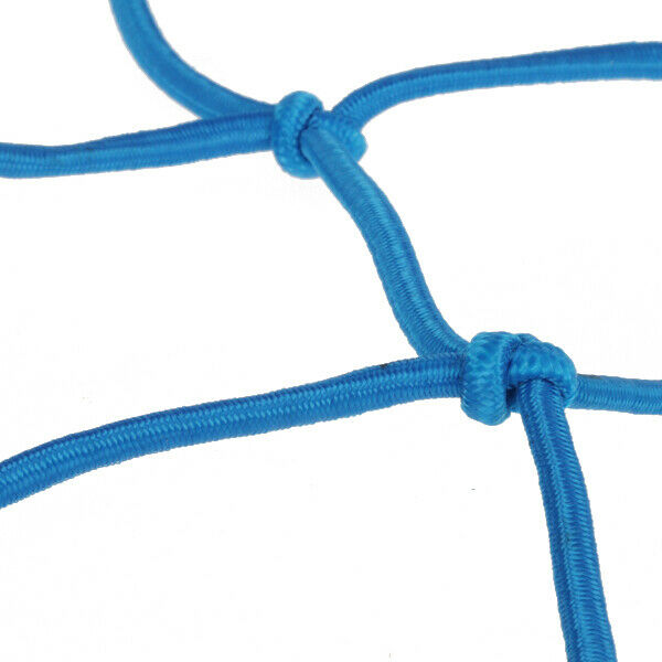 Blue Bungee Motorcycle Helmet Cargo Net 6 Hooks Luggage Package Cargo Net Load