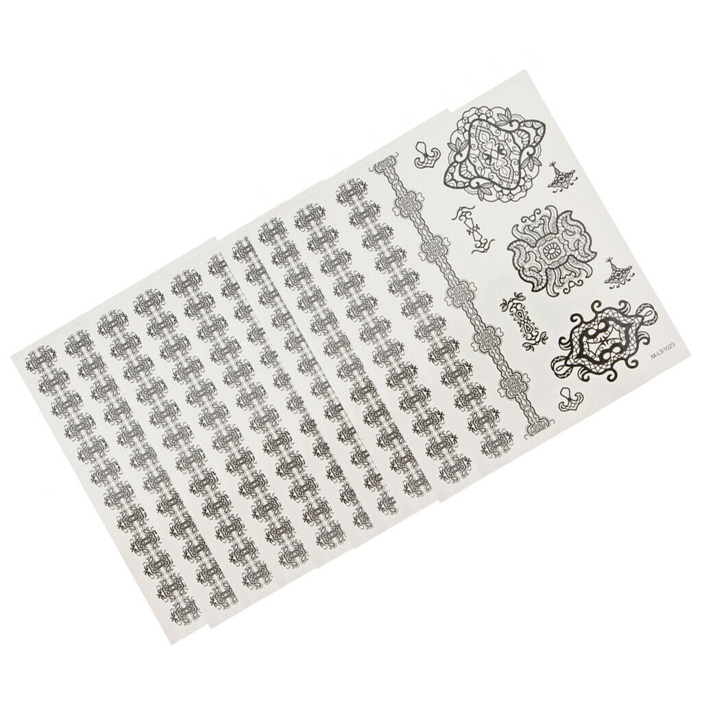 Temporary Flash Tattoo Inspired Stickers Transfer Stencil Paper Removable LS1023