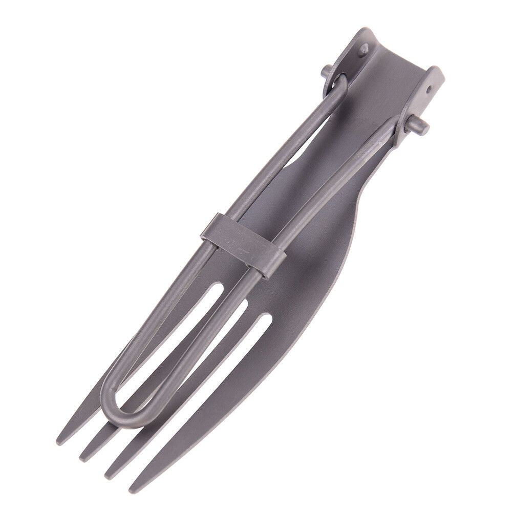 Outdoor camping tableware titanium fork folding hiking backpacking dinner foY1