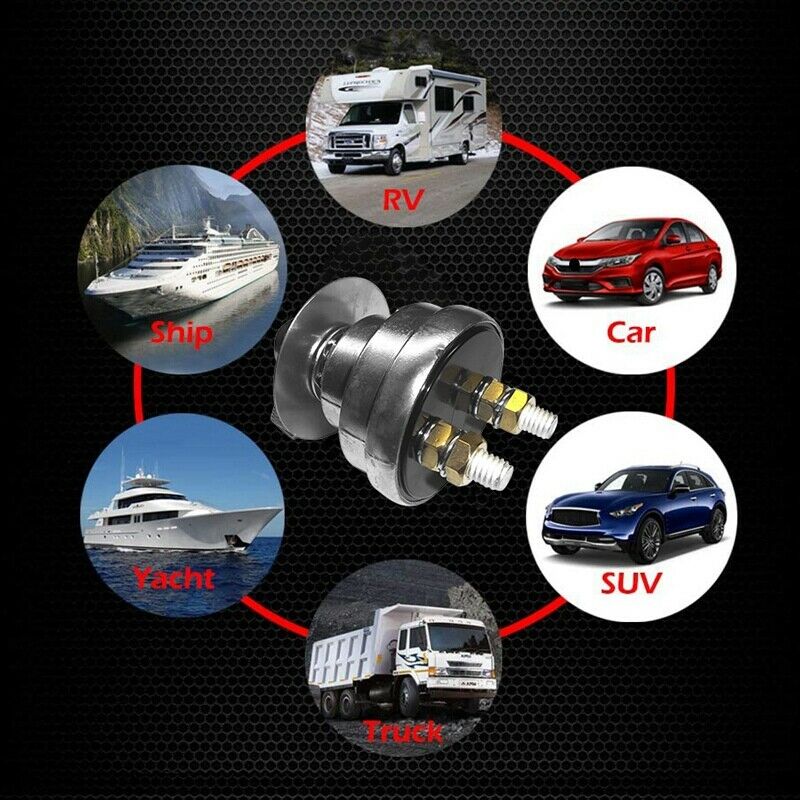 High Current Master Battery Disconnect Switch with Faceplate Battery Power CA7T7