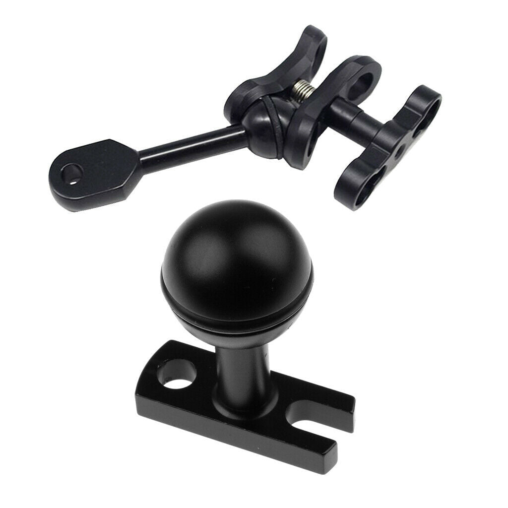 Durable Black Aluminum Alloy 2" + 4" Single Ball Arm Adapter for Connecting