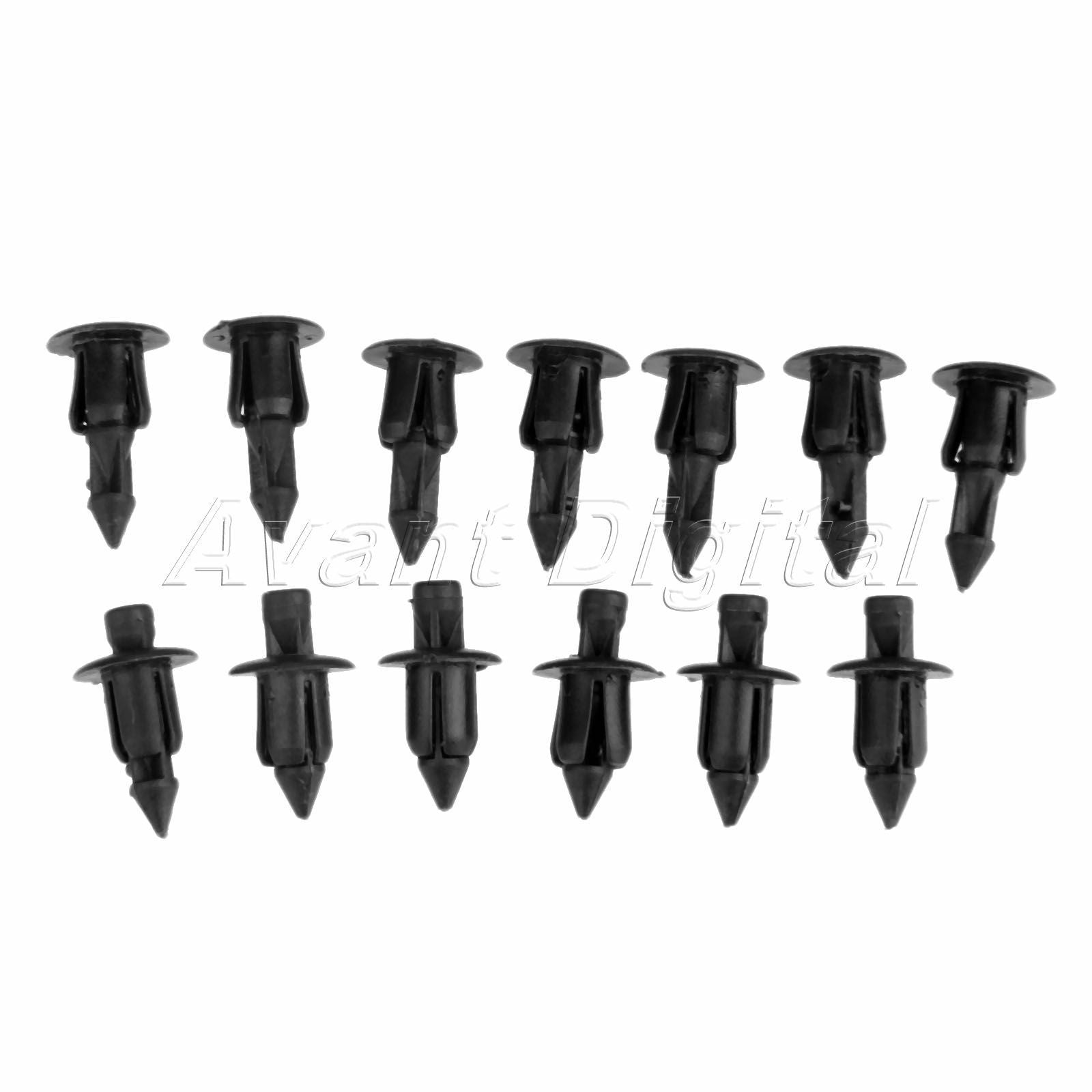 50PCS Universal Plastic rivets Fairing & Trim Panel Fastener Clips For AUTO CAR