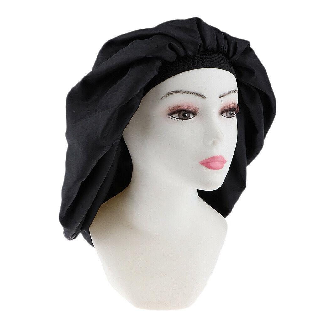 Silk Satin Night Sleep   Hair Bonnet Hat Head Cover Band Adjust Elastic