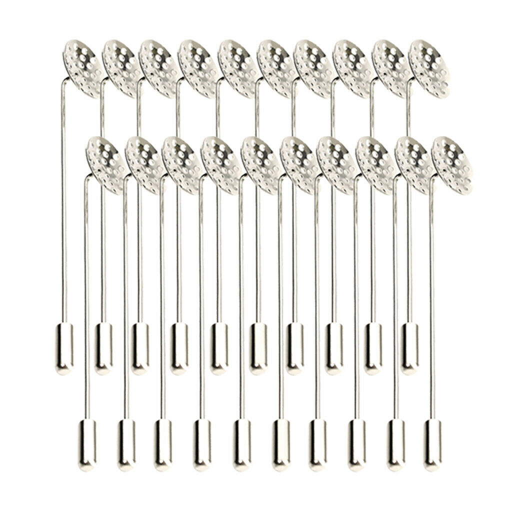 20pcs Stick Pin Clutch Brooch Findings Making Accessory Boutonniere DIY