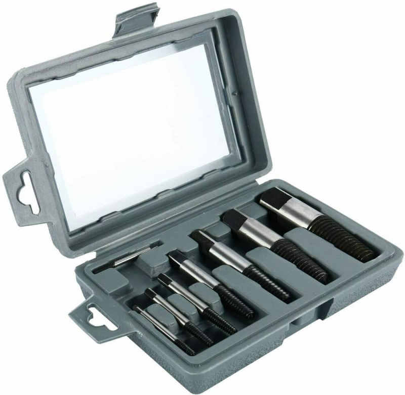 Set of 8 Damaged Bolts, Stud Pipe Remover, Giant Screw Remover Set