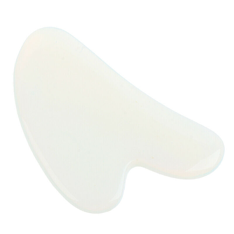 1X Guasha Board Opalite Stone Scraper Massage Tool Heart Shaped Massage P.l8