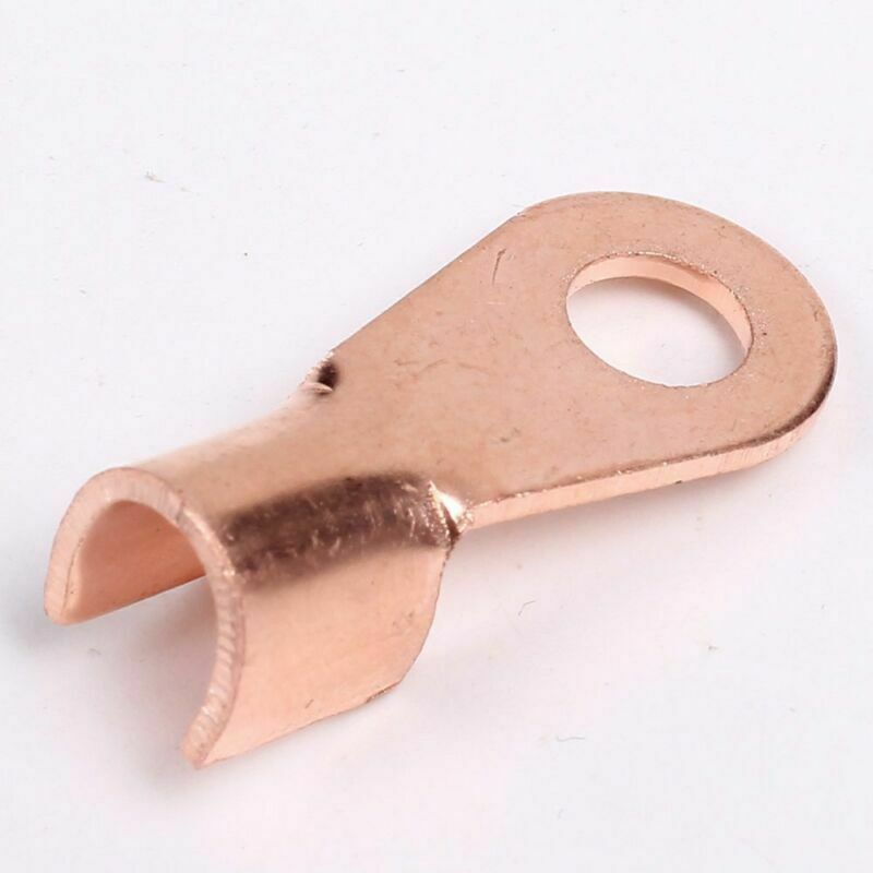 70Pcs Open Barrel Copper Ring Lug Terminals Wire Crimp Connectors OT 10A-50A -US