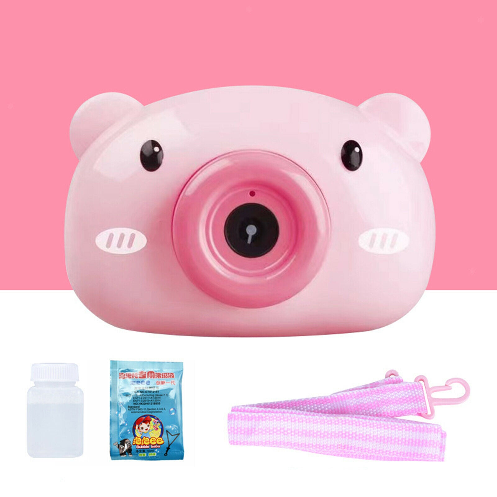 Bubble Toys for Kids Toddlers, Non-Toxic Camera Bubble Blower with Music Sounds