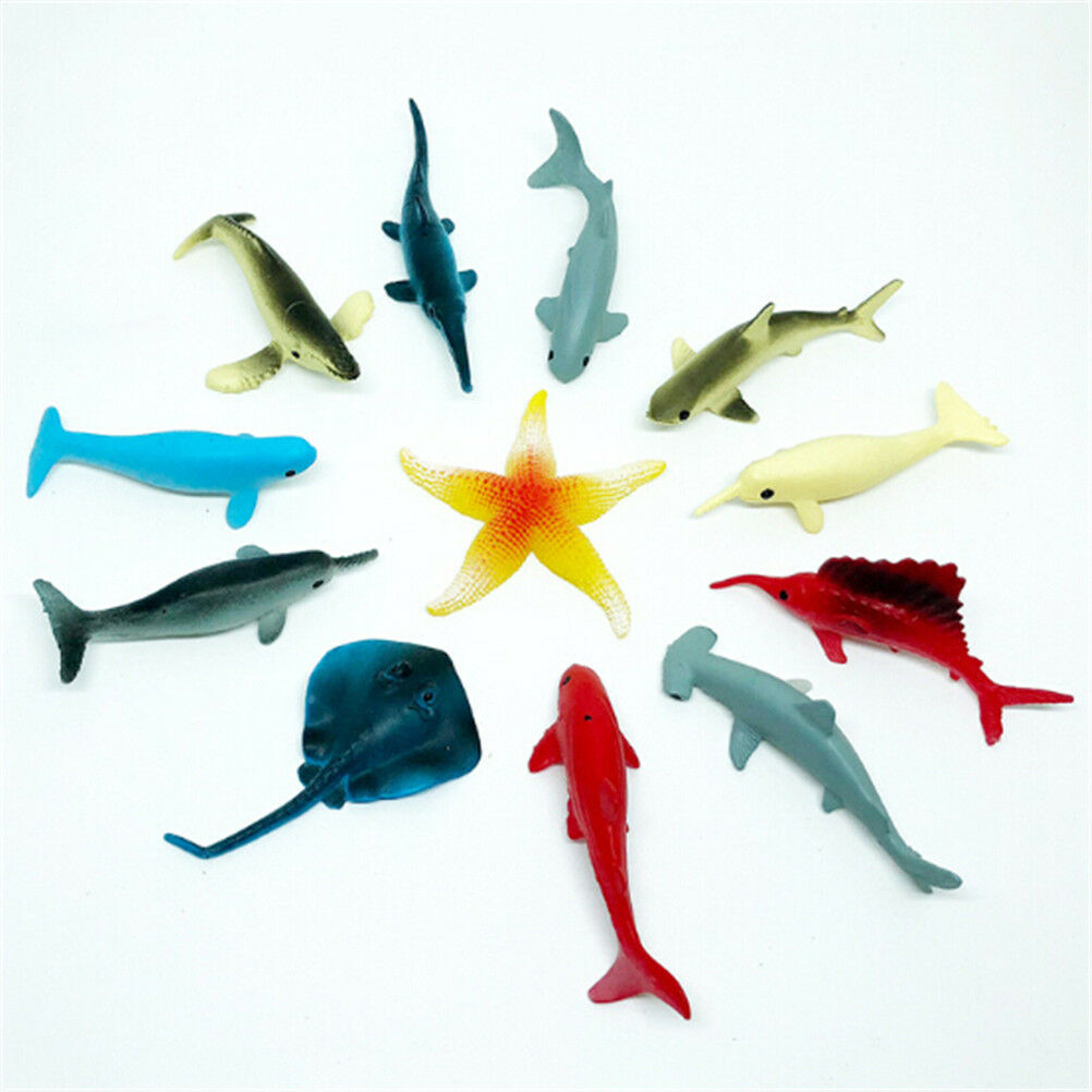 5Pcs Plastic Sea Marine Animal Figures Ocean Creatures Sea Life Crab Kids .l8