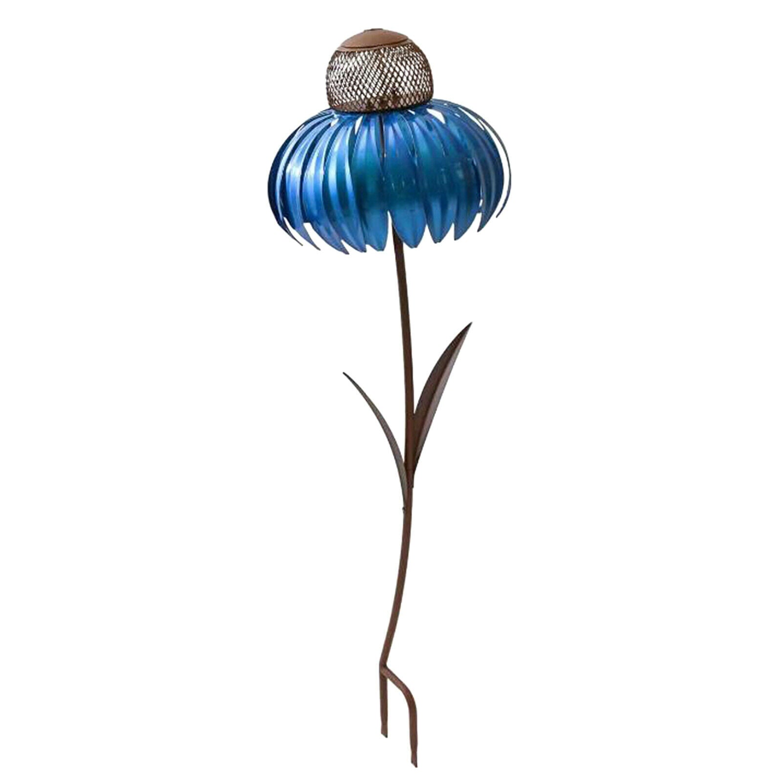 Outdoor Metal Coneflower Bird Feeder Handpainted Garden Decorative Patio
