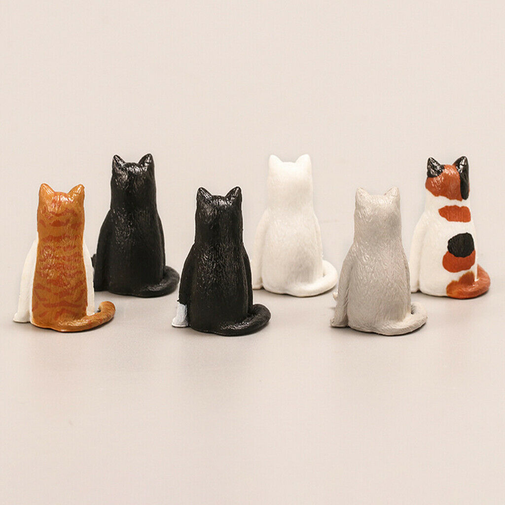 6 X Lovely Cat Ornaments For Student Personality Home Decoration Accessories