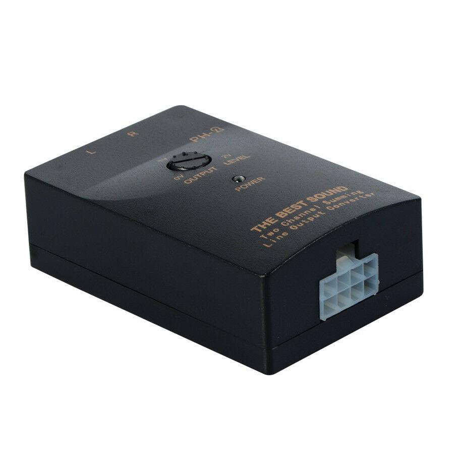 Car Audio RCA Speaker High To Low Level Line Output Converter +Adapter Wire PH-2