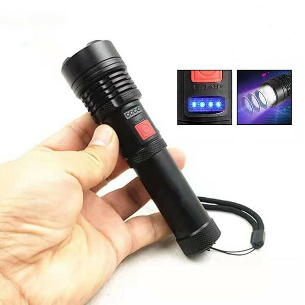 Rechargeable Handheld Battery Display Flashlights LED Zoom for Camping Lamp