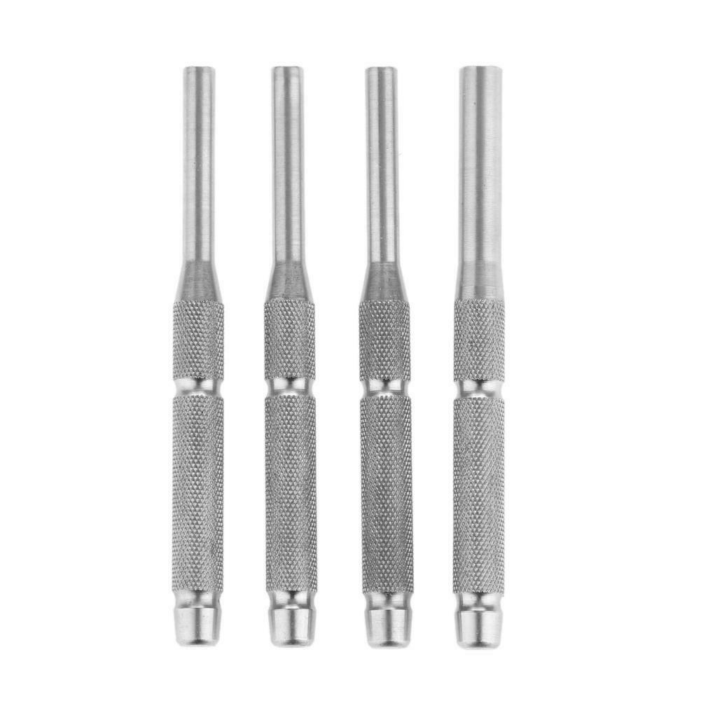 4pcs Stainless Steel Multi Size Hollow End Roll Pin Tool Starter Punch Kits @