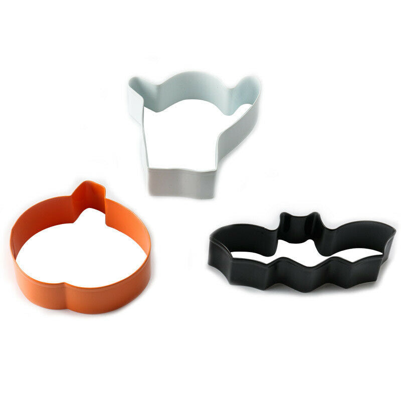 3Pcs/set Halloween Cookie Cutter Set Stainless Steel Pastry Tool Biscuit Cut DF