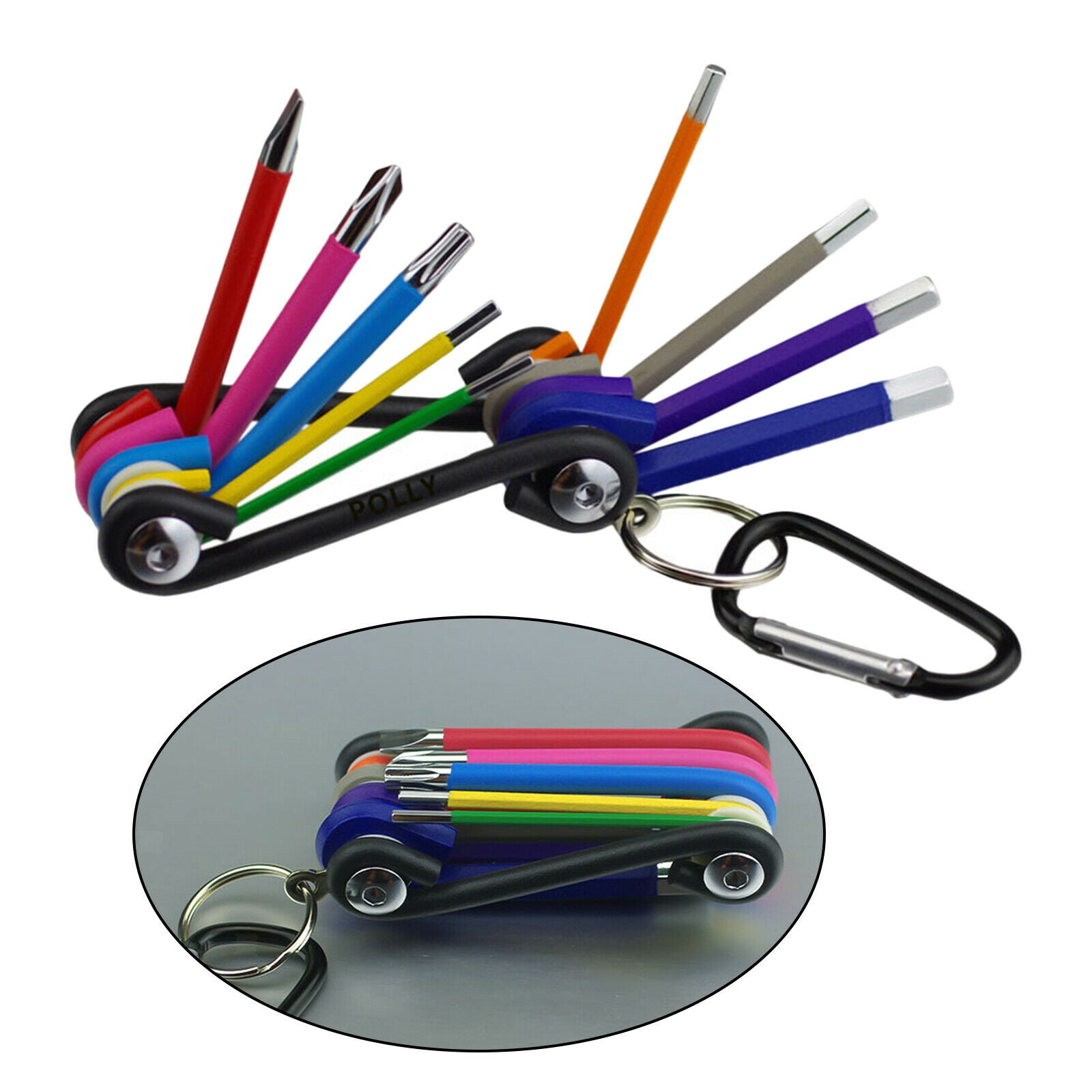 Foldable Allen Wrench Set Metric Portable Pocket Hex Wrench Multi-Tool