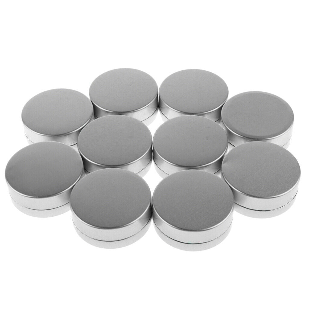 20 Pieces Round Aluminum Cans Screw Lid Metal Tins Jars Pot Empty Sample