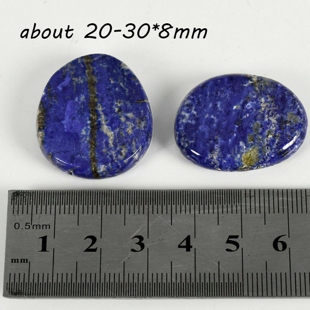 1X Natural Smooth Lapis Lazuli Polished Stone Rock Fossils Mineral Healing Craft