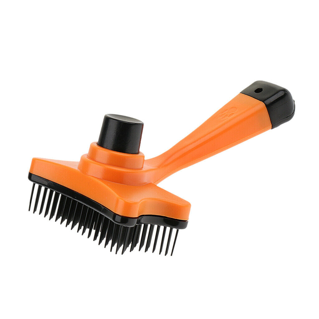 Gentle Pet Dog Cat Hair Grooming Comb Slicker Brush Groomer Tools Orange