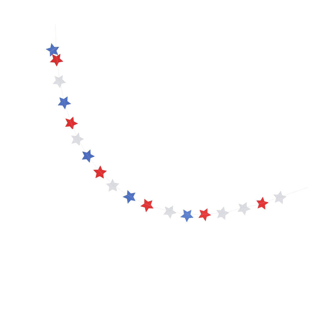 Paper Sparkling Star Garland Bunting Banners Home Party Hanging Decoration