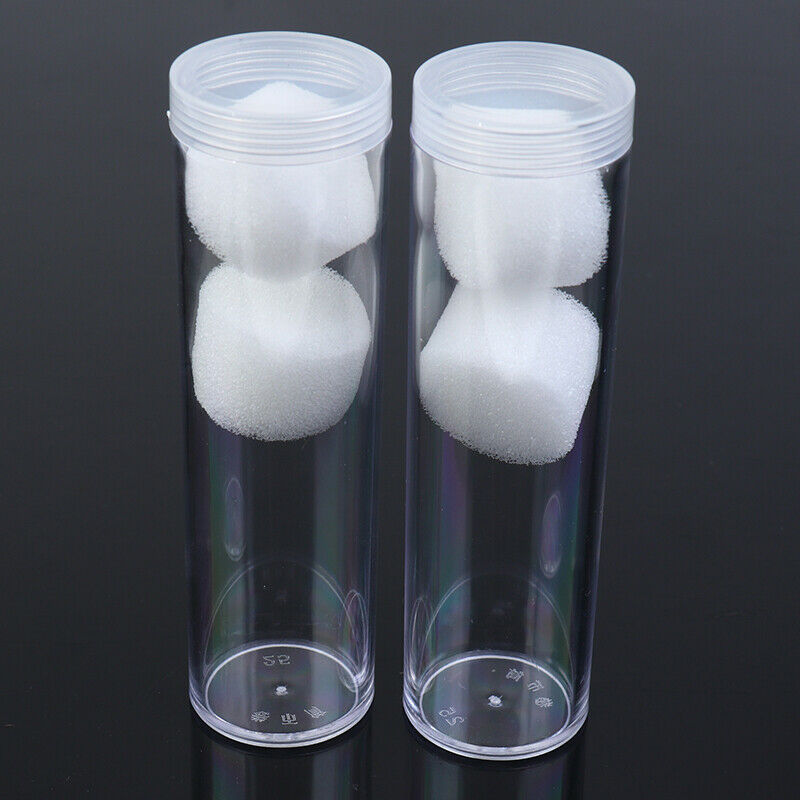 2 Pcs 25mm Round Clear Plastic Coin Fits Quarter Dollar Storage Tubes Scr.l8
