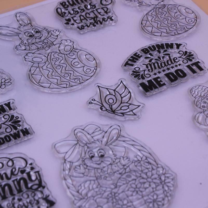 Easter Bunny Rabbit Silicone Clear Seal Stamp DIY Scrapbooking Embossing Photo