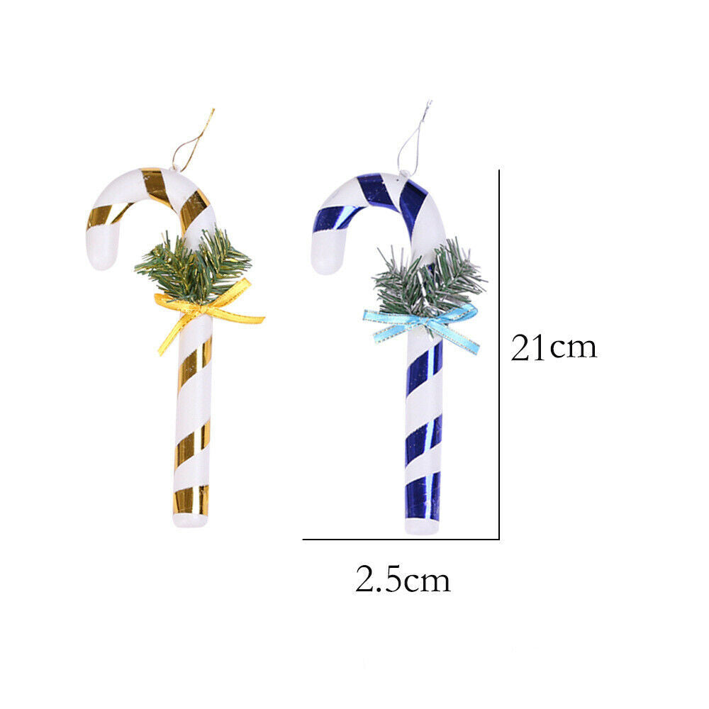 4PCS Large Christmas Cane Pendant Xmas Tree Hanging Party Ornament Decor Craft