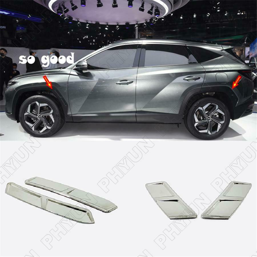 For 2021 2022 Hyundai Tucson NX4 Wheel Eyebrow Stickers ABS Trim Side Covers 4x