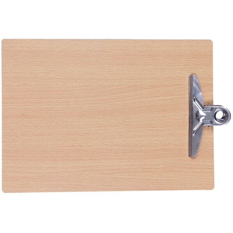 A4 Wooden Clipboard File Folder Stationary Board Hard Board Writing Plate ClipZ6
