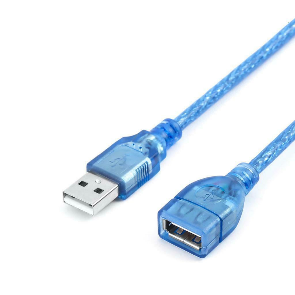 High Speed USB 2.0 Extension Cable Transparent Male To Female Cord 1.5Meters