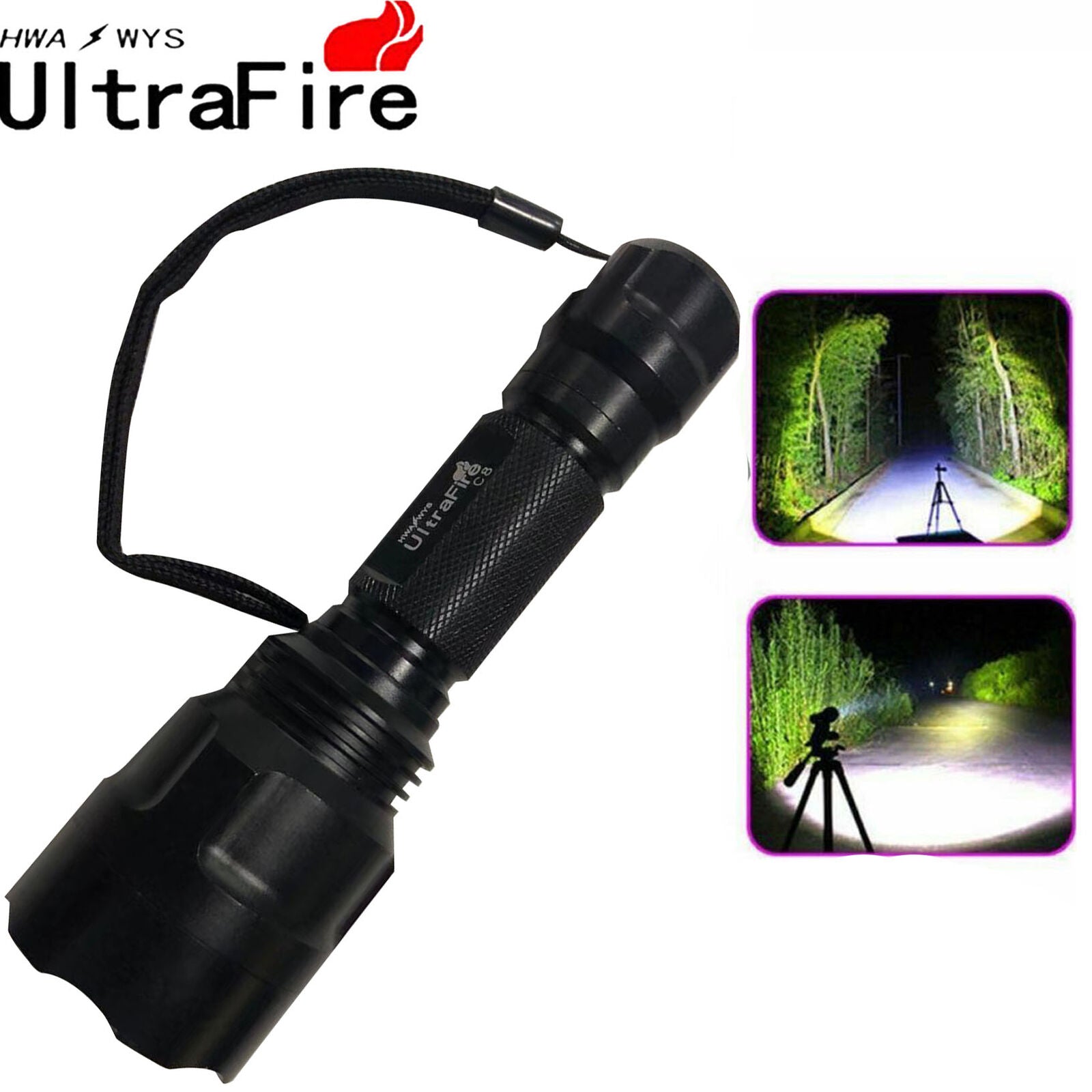 Portable 15000lm Xm-l Ultra Fire C8 T6 LED   Flashlight Torch Lamp Light