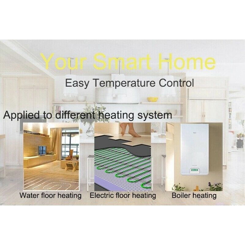 4X(Hy316 Circular Water Underfloor Heating System Wifi Boiler Thermostat RoL1Q8)