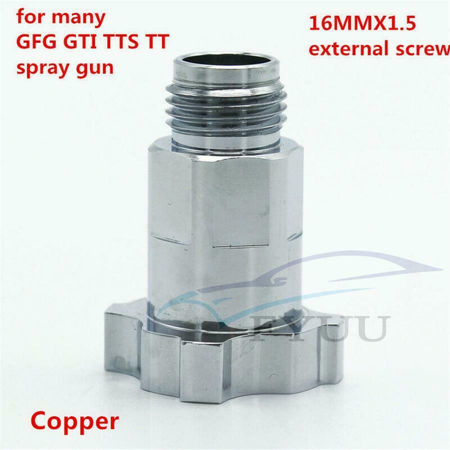 Spray gun cup adapter pot joints 16X1.5 External for spray gun disposable copper