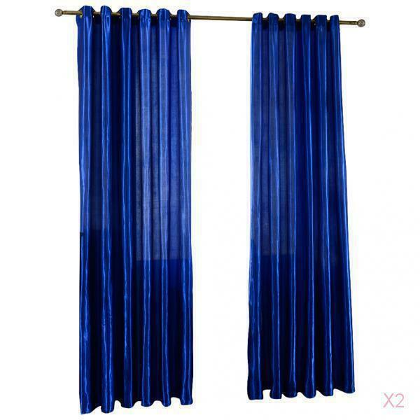 100x200cm Modern Jacquard Window Room Control Shadow Curtain Blue