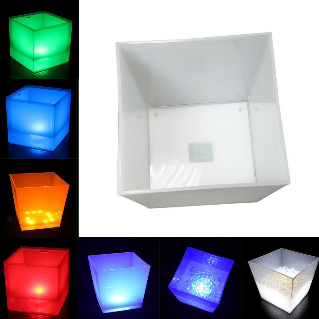 Ice Cooler LED Bucket Cooling Beer Wine Cooler Bar Supply 7-Color Change 10L