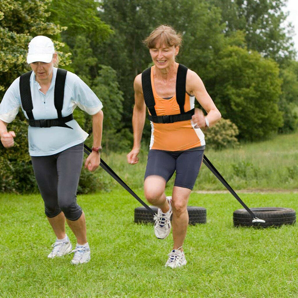 Pro Sled Harness Fitness Workout Speed Trainer with Pull Strap for Resistance