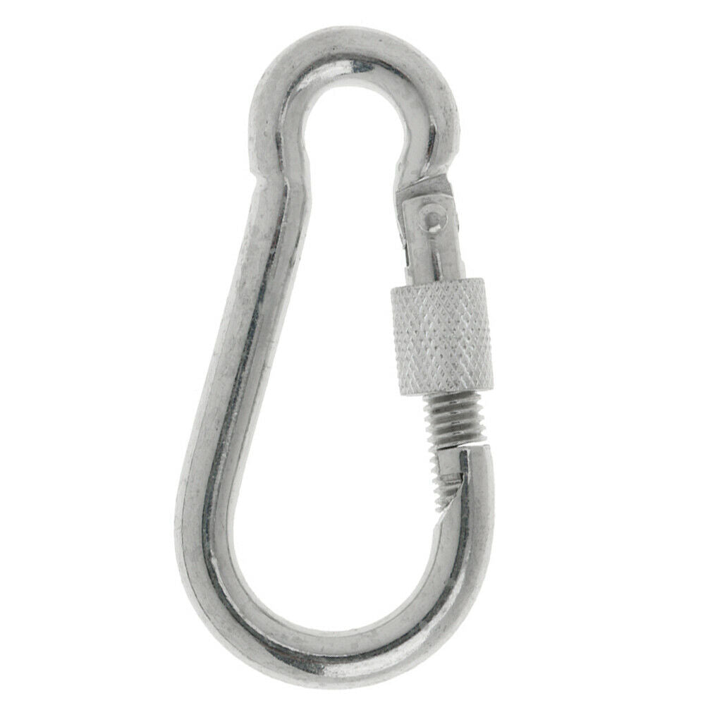 D-Shaped Large Carabiners, Locking Rock Climbing Carabiner Clips, Heavy Duty