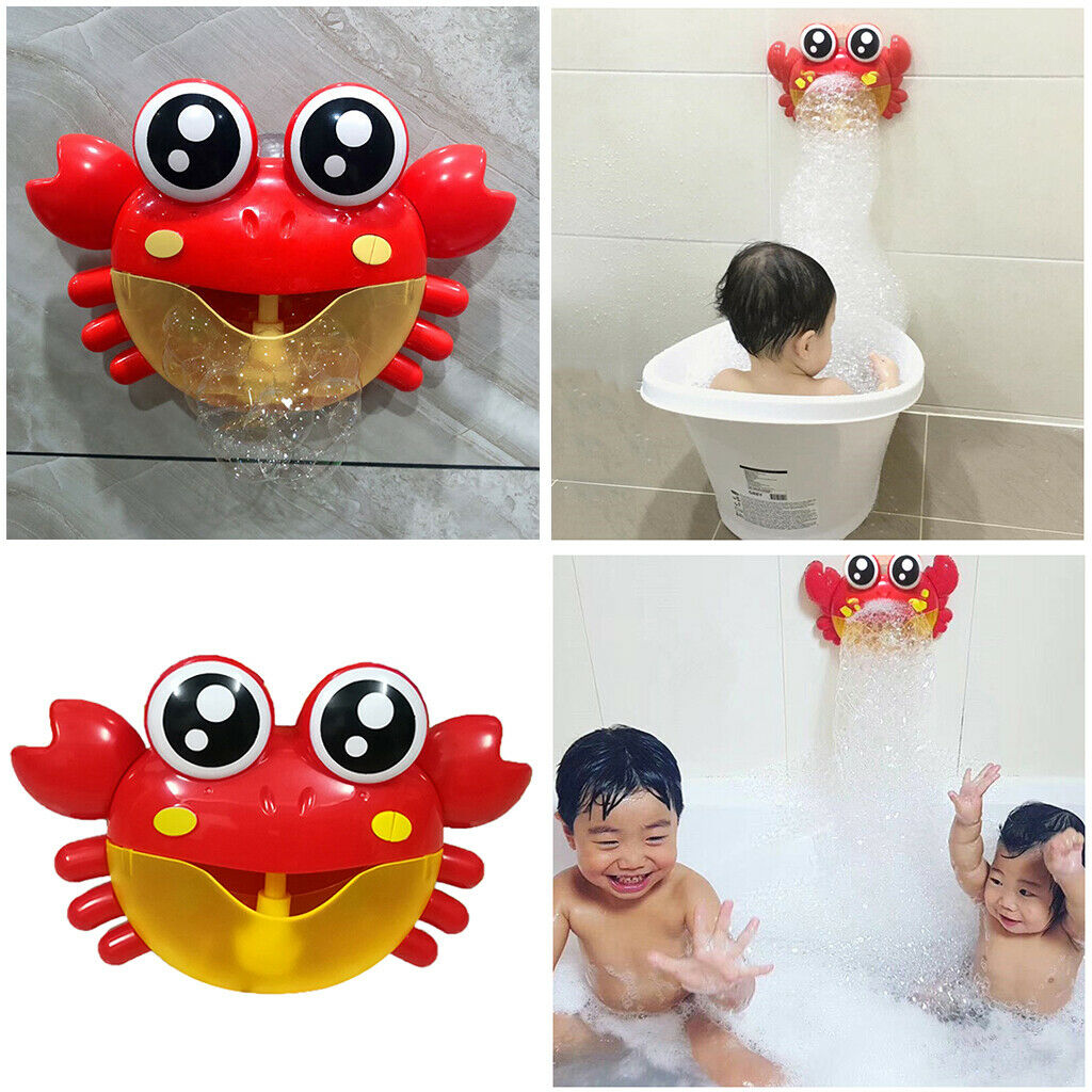 2x Baby Crab Bubble Blower Bubble Machine with Nursery Rhyme Bathtub Bath Toys