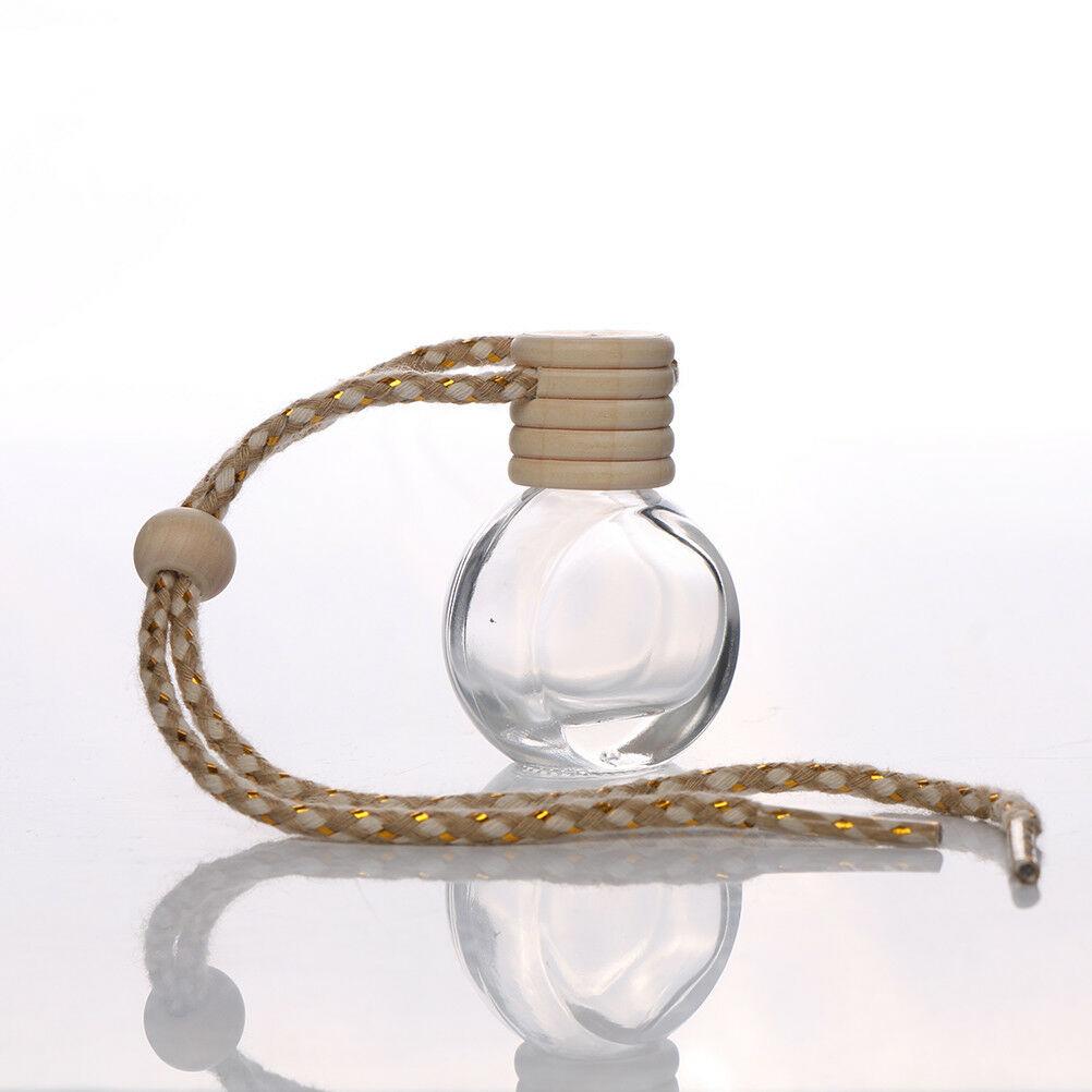 1Pc Car 8ml hanging empty glass perfume bottles pendant car ornament .l8